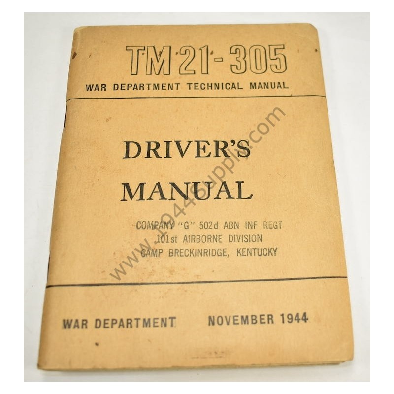 TM 21-305 Driver's manual, 502nd PIR
