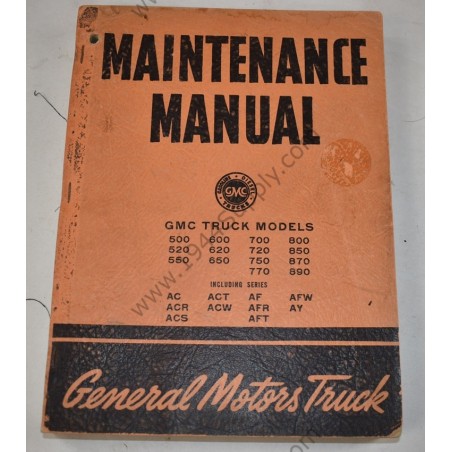 Maintenance Manual GMC Truck Models