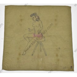 Handkerchief with Pin Up drawing  - 2