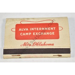 Couverture d'allumettes, Alva Internment Camp Exchange  - 1