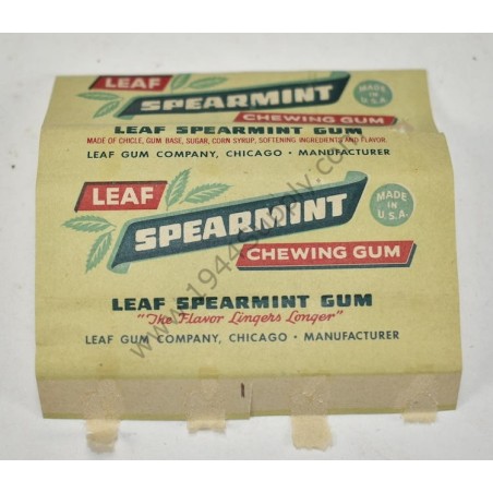 Leaf Spearmint chewing gum wrapper