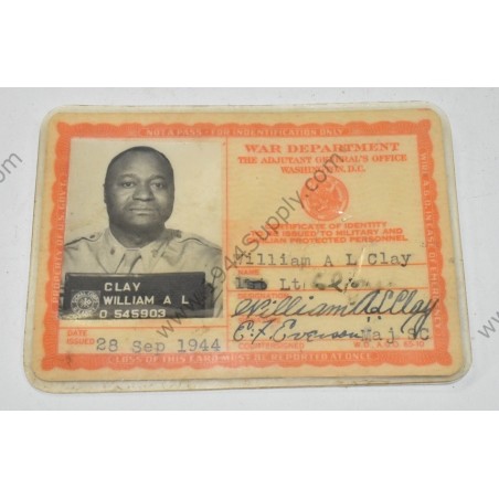 ID pass of Afro American Chaplain   - 1
