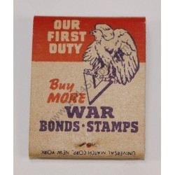Matchbook Buy more War bonds stamps  - 2