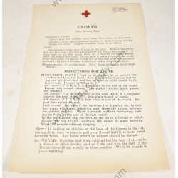 American Red Cross knitting instruction leaflet, Gloves  - 1