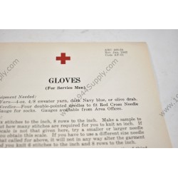 American Red Cross knitting instruction leaflet, Gloves  - 2