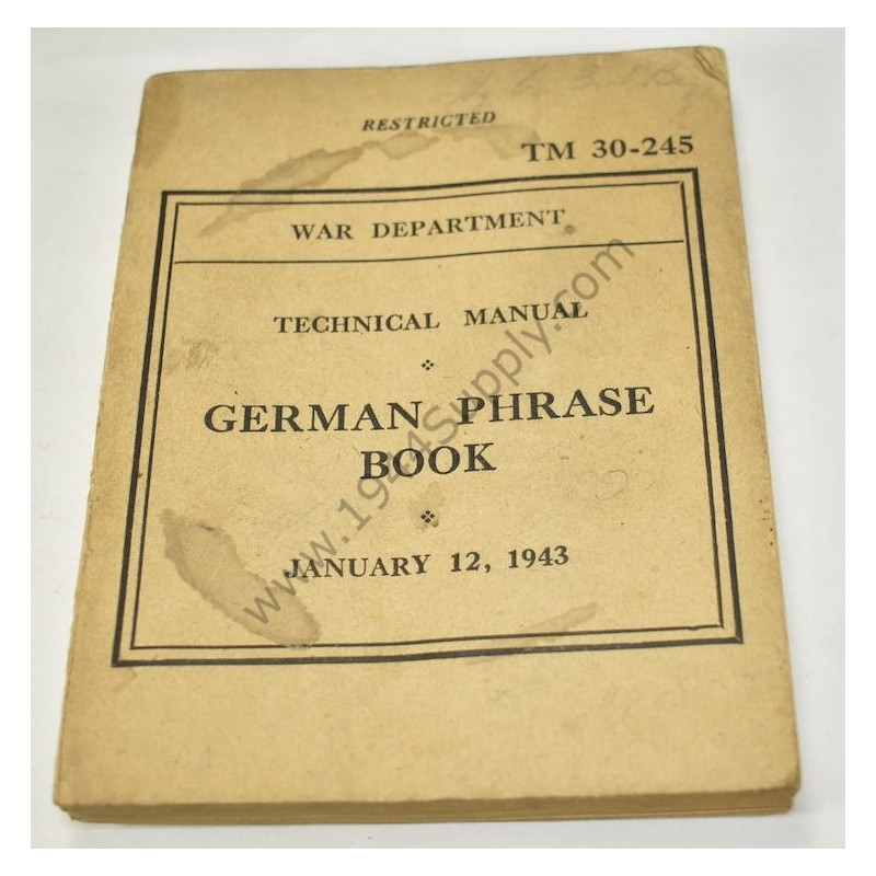 TM 30-245 German phrase book