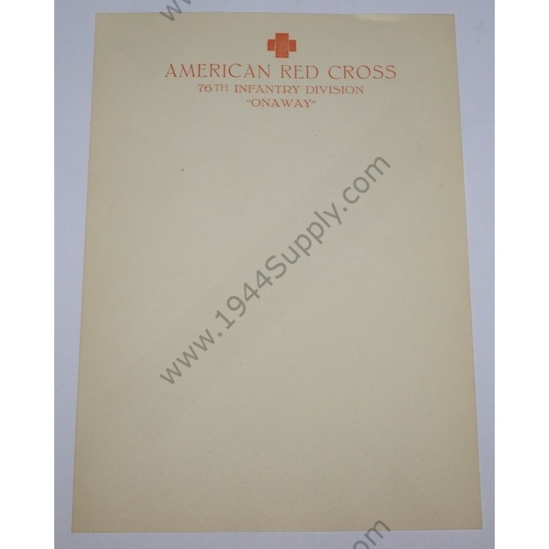 American Red Cross 76th Division 'Onaway' stationary  - 2