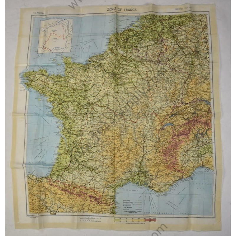 Zones of France fabric map