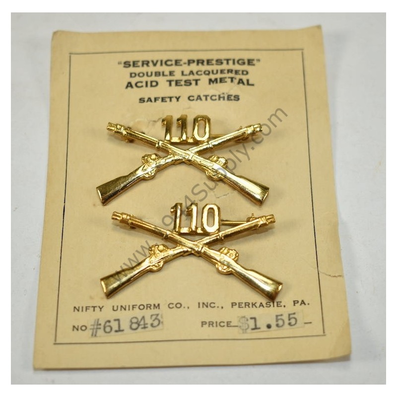 110th Infantry Regiment (28th Division) Officer's insignia set