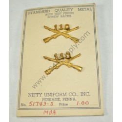 Ensemble d'insignes d'officier du 110e régiment d'infanterie (28e division)