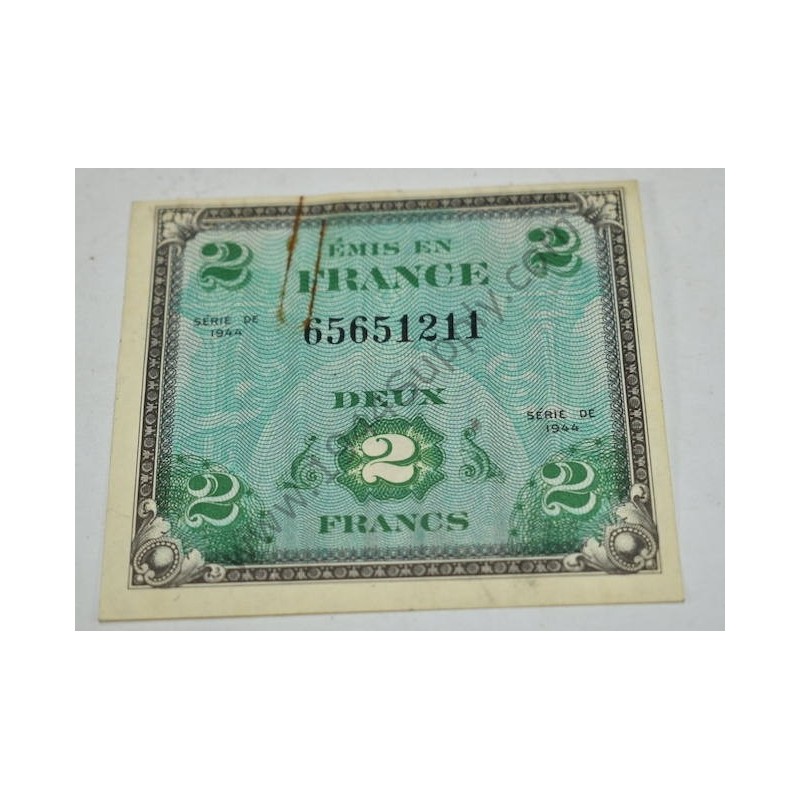 2 Francs monnaie d'invasion, identifié