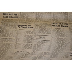 Journal Stars and Stripes du 10 août 1945