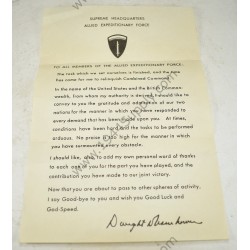 Eisenhower's End of War message
