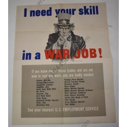 I need your skill in a WAR JOB! poster