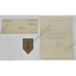 1st Division letter and patch  - 1