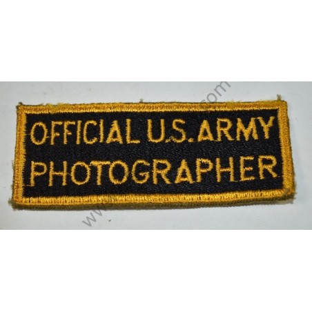 Official US Army photographer patch