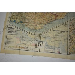 Carte en tissu 43 C/D Hollande, Belgique, France et Allemagne