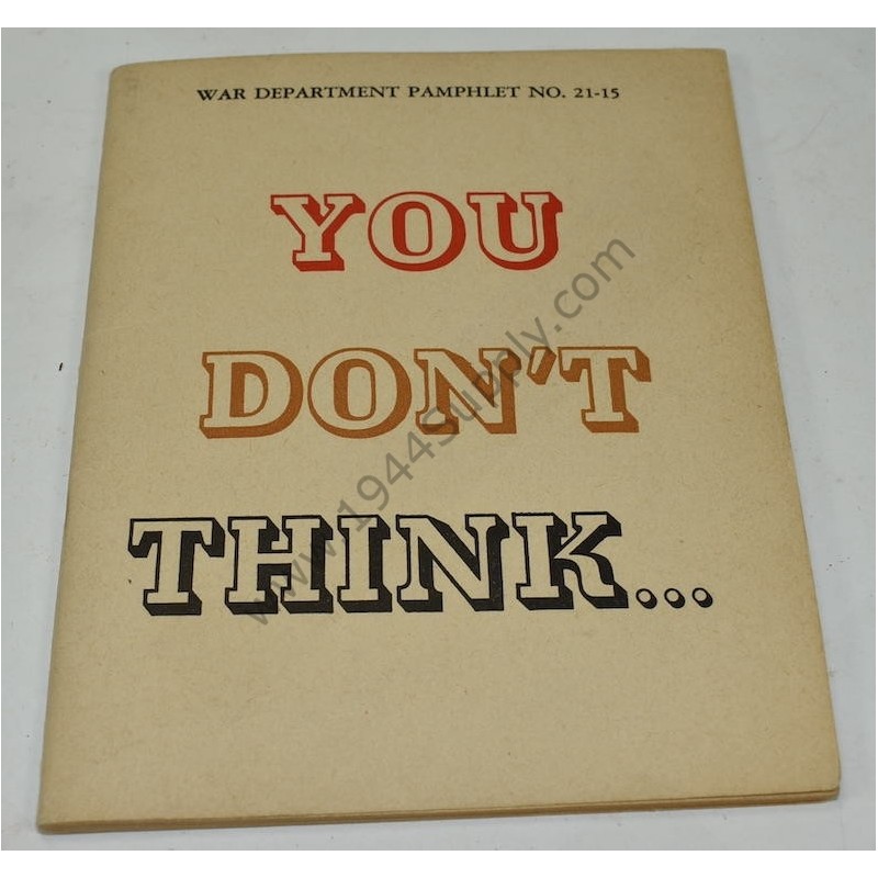 You Don't Think...