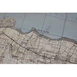 Carte de St Pierre du Mont, incluant Omaha Beach et Pointe du Hoc