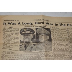 Journal Stars and Stripes du 15 août 1945