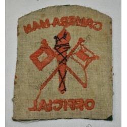 Official Cameraman patch, British made