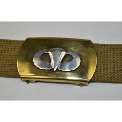 Officer's trousers belt with jump wings on buckle