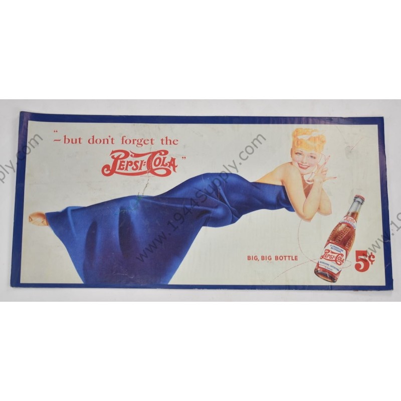 Petty Pepsi-Cola Pin Up sign  - 1