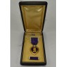 Purple Heart medal set in coffin case