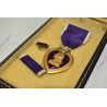 Purple Heart medal set in coffin case