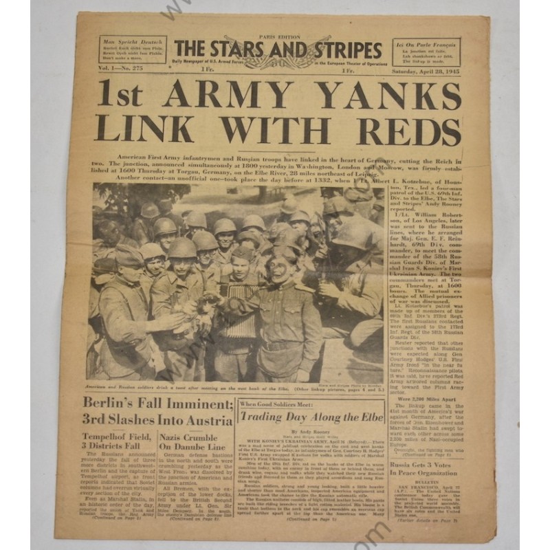 Stars and Stripes newspaper of April 18, 1945  - 1