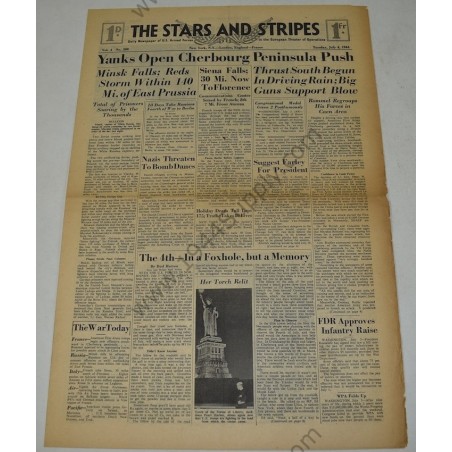 Stars and Stripes journal du 4 Julliet 1944