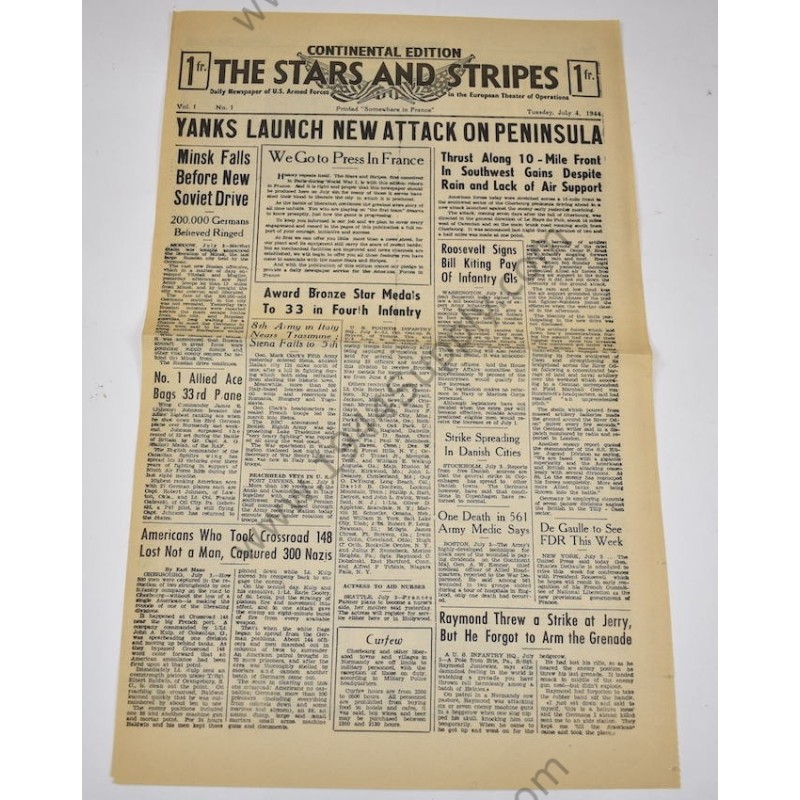 copy of Stars and Stripes journal du 25 juillet 1944  - 1