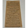 10-in-1 ration, Menu No. 3 leaflet