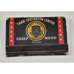 Couverture d'allumettes Tank Destroyer Center Camp Hood.