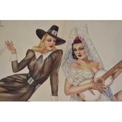 Affiche Varga Pin Up "Nice Neighbors"