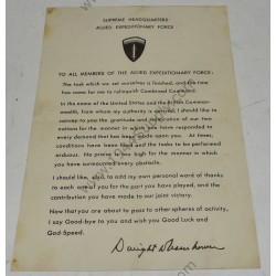 Eisenhower's End of War message