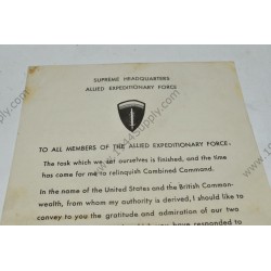 Eisenhower's End of War message