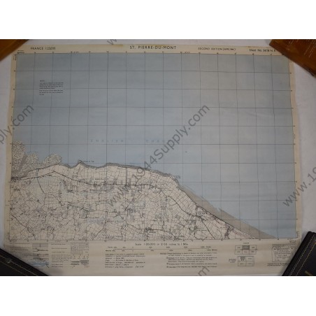 Carte de St Pierre du Mont, incluant Omaha Beach et Pointe du Hoc