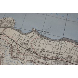 Map of St Pierre du Mont, including Omaha Beach and Pointe du Hoc