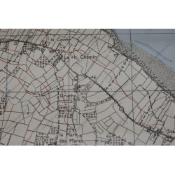 Carte de St Pierre du Mont, incluant Omaha Beach et Pointe du Hoc