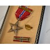 Bronze Star medal set in coffin case