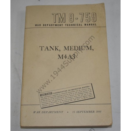 TM 9-759 Tank, Medium M4A3