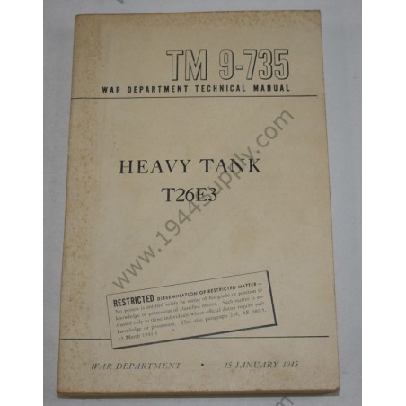 TM 9-735 Heavy Tank, T26E3