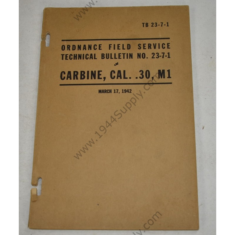 TB 23-7-1 Carbine, Cal. .30, M1