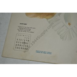 Varga Pin Up Calendar of 1942 & envelope