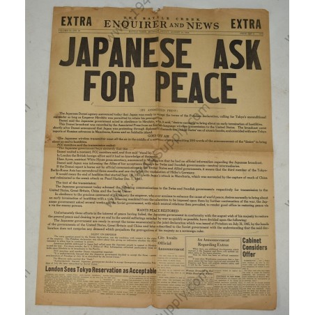 Newspaper of August 10, 1945