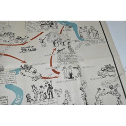 29th Division campaign map, Germany & document  - 7