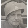 Photo of GI with 83rd Division marked liner