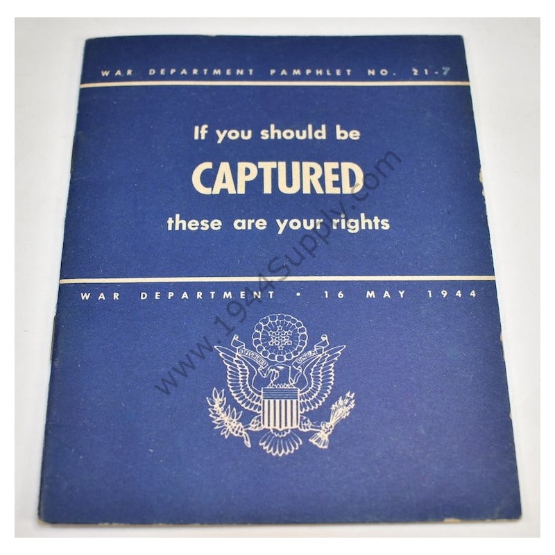 Booklet If you should be CAPTURED, these are your rights