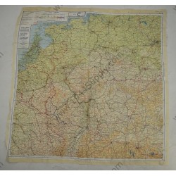 Carte en tissu 43 C/D Hollande, Belgique, France et Allemagne